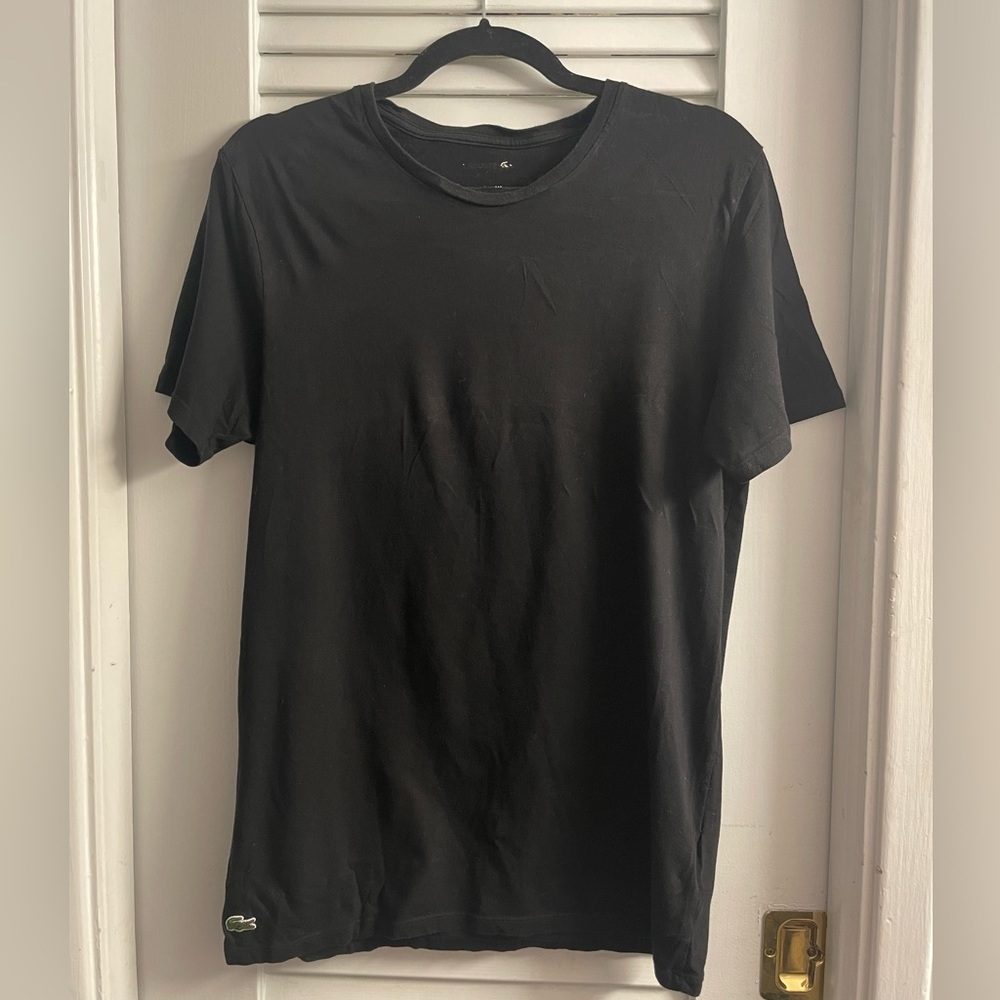Lacoste Black Tee, Boys Size Large - Excellent Condition